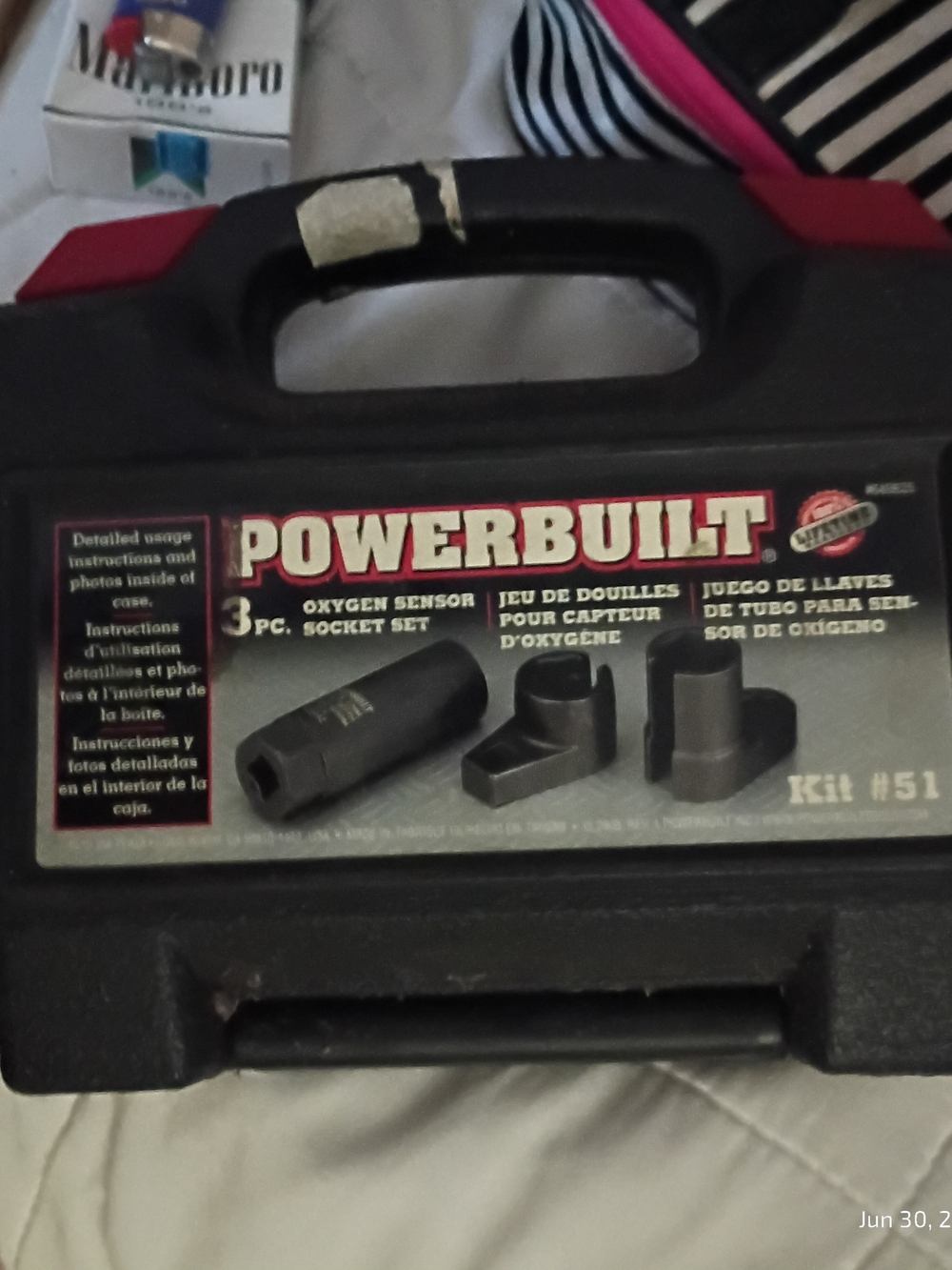 Black and Red Oxygen Sensor Socket Set -